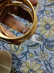 Elegant Gold Bangles Set 8pc
