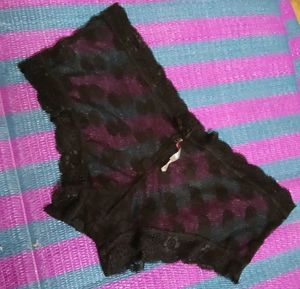 Lace Briefs with Polka Dot Detail