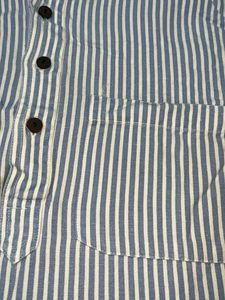 men Blue Striped Kurta Set