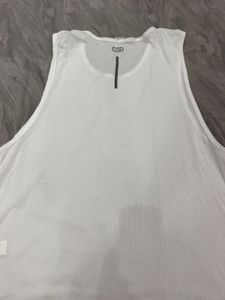 White Sleeveless Athletic Tank Top