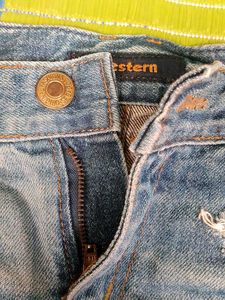 Distressed Denim Shorts