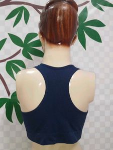 (910)Navy Blue Sports Bra