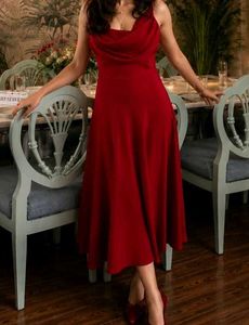 Elegant Burgundy Slip Dress