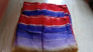 Vibrant Ombre Striped Saree