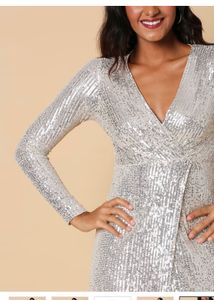 SALE! RSVP by Nykaa fashion Sequin Wrap Maxi Dress
