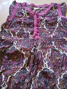 Cotton printed short dress
