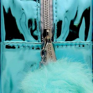 Colorbar Cute Teal Pouch with Pom Po
