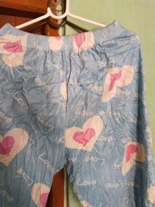 length 35,Cute Heart Print Pajama Pants