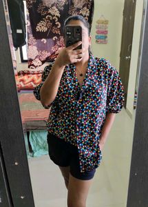 Women Printed Loose Fit Shirt.., Over Sized Shirt
