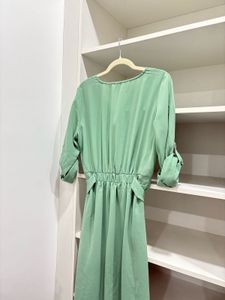 Mint Green Button-Up Dress