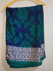 Art Silk Saree Floral Print With Blouse
