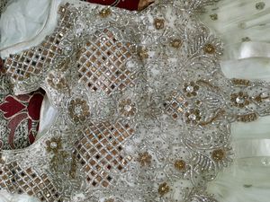 Long Frock Full Golden &amp; With Stone Work.size Xl