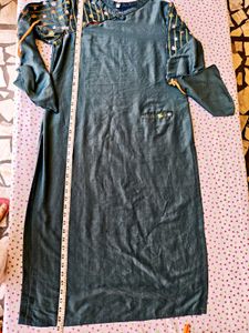 Elegant Teal Kurta with Orange Pants