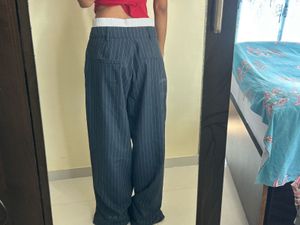 Striped Wide-Leg Pants