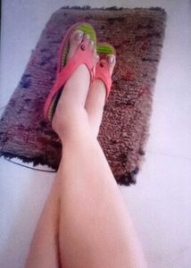 LOVE Pink &amp; Green Flip Flops