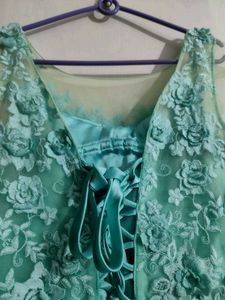 Beautiful Teal Embellished Gown