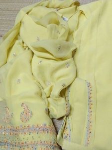 Yellow Embroidered Kurta Set