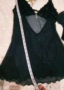 Sheer Black Lingerie  night sleep with brie