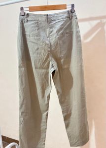 Light Beige Wide Leg Trousers