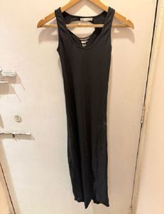 Black Strappy  Back Maxi Dress