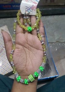 Beaded Necklace, Earring and bracelet Set