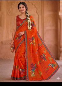 new Saree with Ethnic Motifs