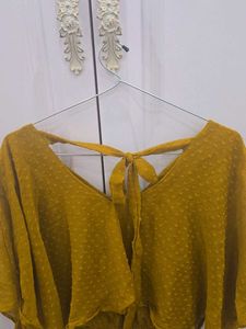 Ruffle Back Tie Top
