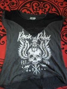 Rock Rebel Skull Graphic T-Shirt