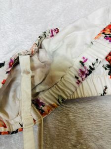 Floral Print Bandeau Crop Top