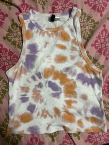 Tie-Dye Sleeveless Crop Top