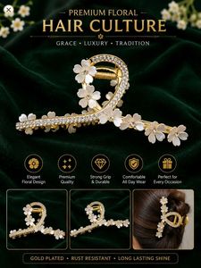 beautiful Floral hair flower clutcher