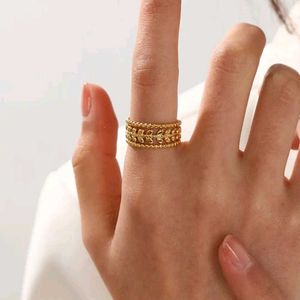 Combo Of 3 Gold Plated Anti-tarnish Statement ring