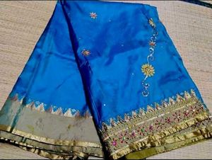 Blue wedding pure kanjeevaram silk saree