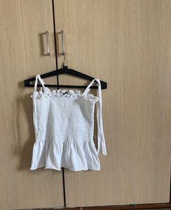 HARPA New White Smocked Camisole Top