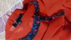 Brownish Orange Georgette Top