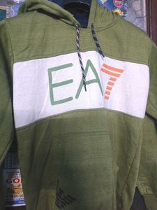 EA7 Olive Green Hoodie