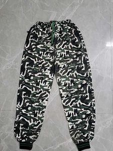 animal print track pants with back pocket