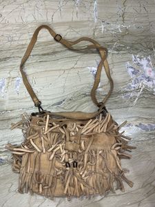 Suede Fringe Crossbody Bag