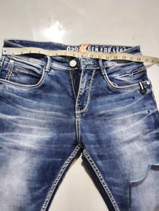 Men's Blue Washed Denim Jeans