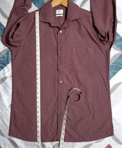 Arrow Men's Burgundy Printed Formal Shirt