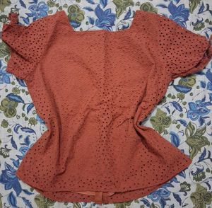 DITA Eyelet Square Neck Top