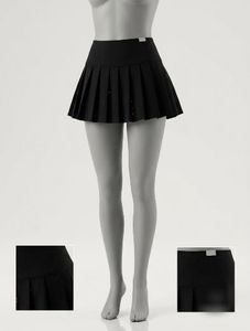 Stylish Black Pleated Mini Skirt