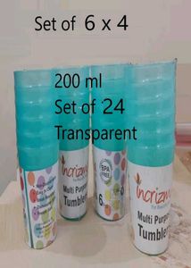 Set of 24 - Transparent Incrizima Glasses/ T