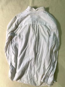GAP White Striped Long Sleeve Tunic Top