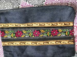 Boho Embroidered Denim Handbag✨
