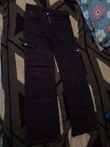 Dark Wash Cargo Pants