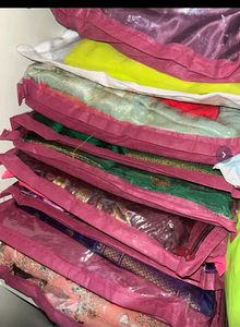 orange saree cover pack of 12