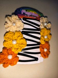 🔥 MEGA SALE OFFER 🔥 Crochet Flower Hair Clips