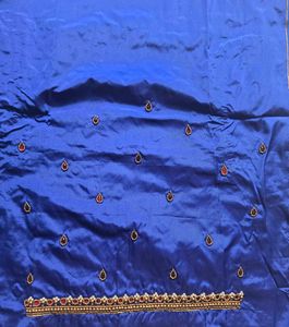 Royal Blue Embroidered Blouse