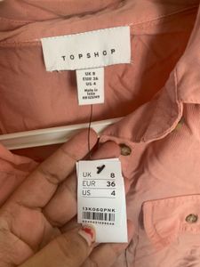 Topshop Pink Button-Up Shirt
